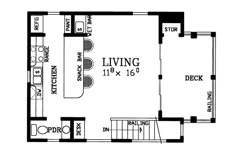 House Plan Design - Floor Plan - Upper Floor for Craftsman House Plan #1035-1 - 2 bed, 1.5 bath
