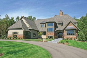 Exterior - Front Elevation for European House Plan #928-180 - 3 bed, 3.5 bath
