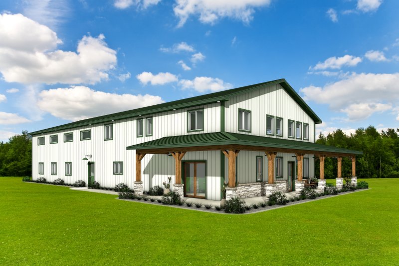 Dream House Plan - Exterior - Rear Elevation 5 for Barndominium House Plan #1084-16 - 3 bed, 2.5 bath
