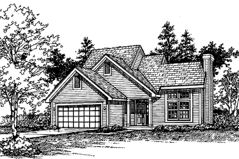 Architectural House Design - Country Exterior - Front Elevation Plan #320-753