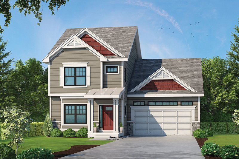 Architectural House Design - Traditional Exterior - Front Elevation Plan #20-2340