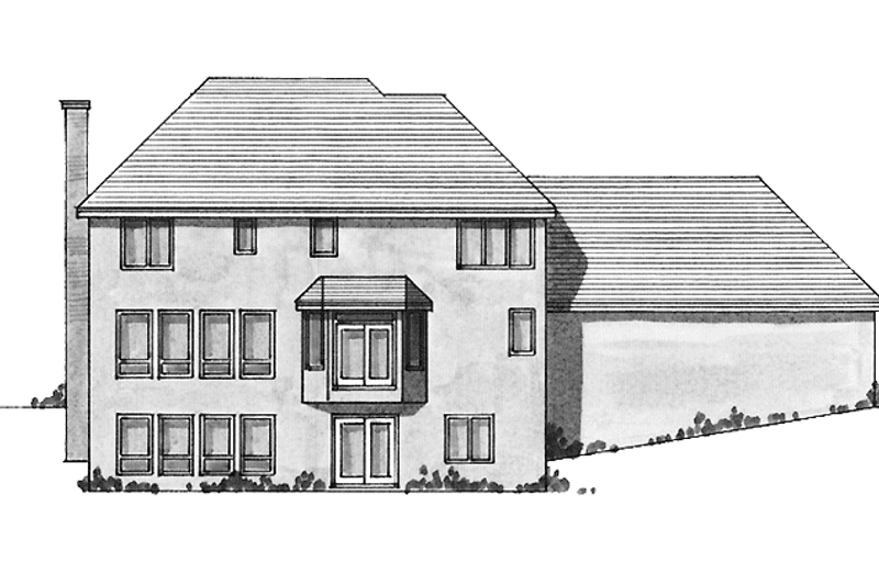 Dream House Plan - Exterior - Rear Elevation 1 for Traditional House Plan #51-840 - 3 bed, 2.5 bath