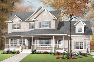 Country Exterior - Front Elevation Plan #23-2556