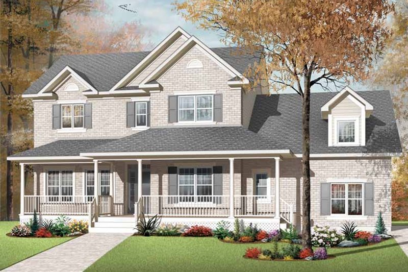 Dream House Plan - Country Exterior - Front Elevation Plan #23-2556