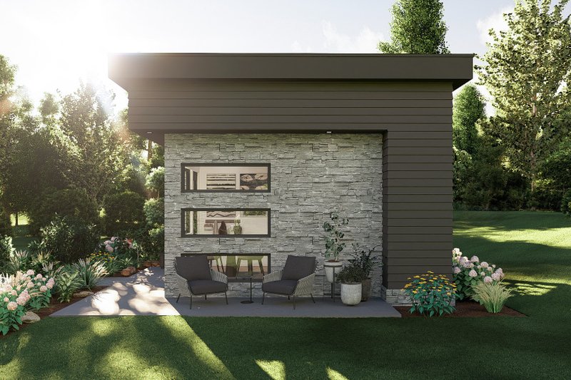 House Design - Exterior - Other Elevation 1 for Modern House Plan #455-355 - 1 bed, 1 bath