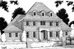 Southern Exterior - Front Elevation Plan #20-195