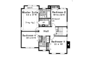 Colonial Style House Plan - 4 Beds 2.5 Baths 1948 Sq/Ft Plan #3-335 