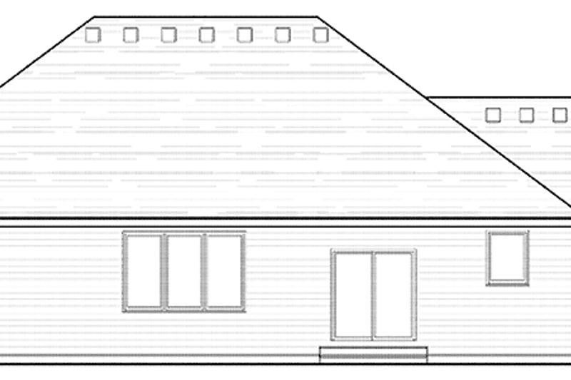 Home Plan - Exterior - Rear Elevation for European House Plan #51-968 - 1 bed, 1.5 bath