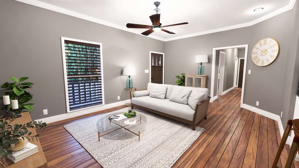 Interior - Family Room 1 for Craftsman House Plan #44-218 - 4 bed, 2 bath