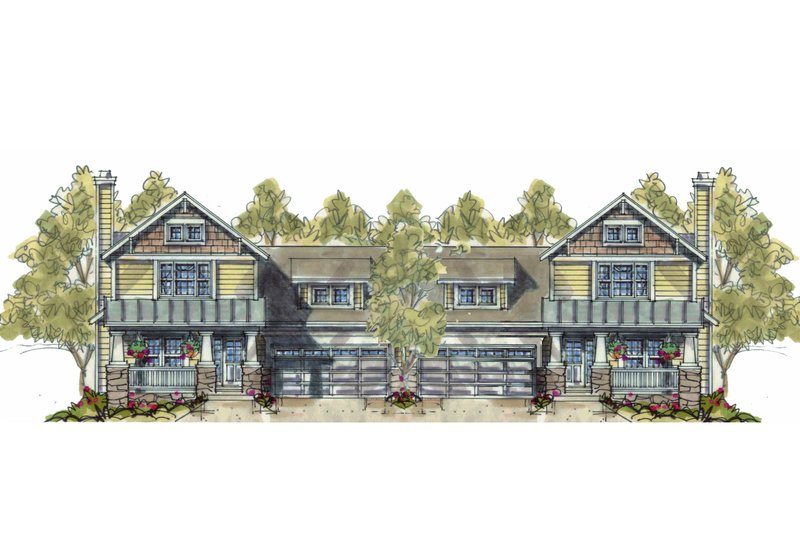 Dream House Plan - Cottage Exterior - Front Elevation Plan #20-1350