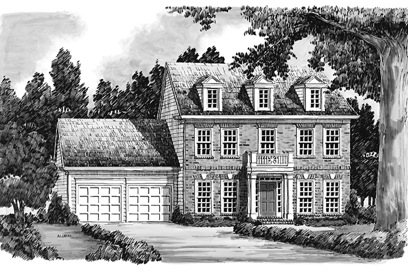 Architectural House Design - Exterior - Front Elevation 3 for Classical House Plan #927-574 - 3 bed, 2.5 bath
