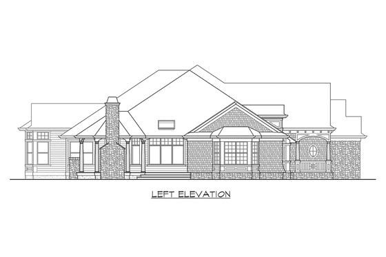 Exterior - Other Elevation 1 for Traditional House Plan #132-206 - 4 bed, 3 bath