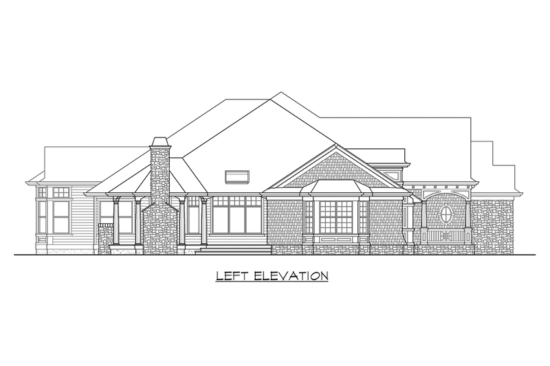 House Blueprint - Exterior - Other Elevation 1 for Traditional House Plan #132-206 - 4 bed, 3 bath