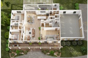 Floor Plan - Main Floor for Southern House Plan #1094-7 - 3 bed, 2 bath