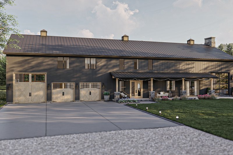 Dream House Plan - Barndominium Exterior - Front Elevation Plan #455-569