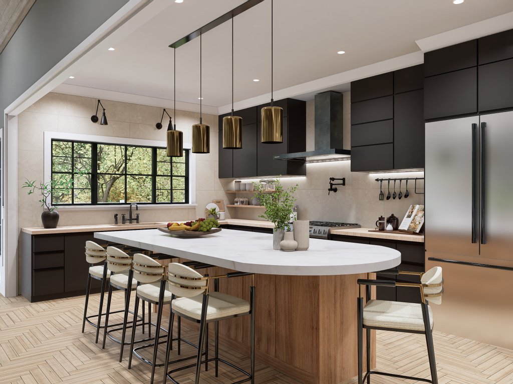 Interior - Kitchen for Traditional House Plan #54-682 - 3 bed, 3 bath