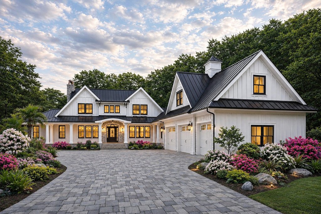 Exterior - Front Elevation 2 for Farmhouse House Plan #928-409 - 4 bed, 4.5 bath