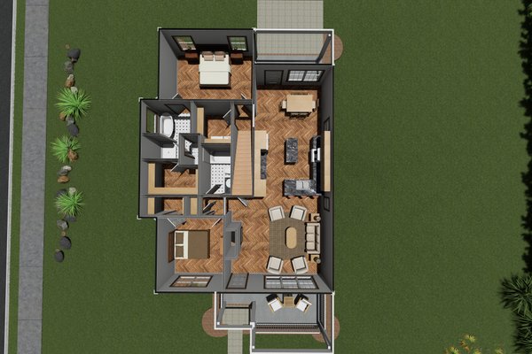 Cottage Floor Plan - Main Floor Plan #513-2213