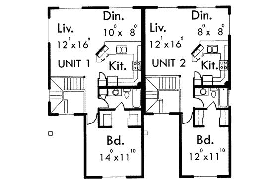 Floor Plan - Upper Floor for Traditional House Plan #303-367 - 3 bed, 2 bath
