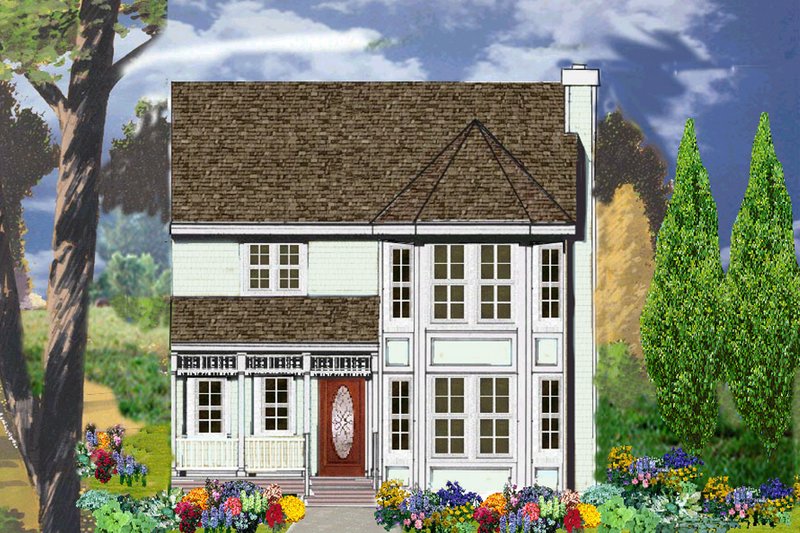 Dream House Plan - Victorian Exterior - Front Elevation Plan #3-128