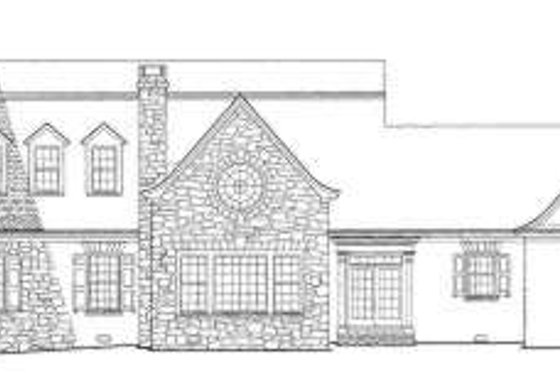 Exterior - Rear Elevation for Colonial House Plan #137-219 - 4 bed, 5.5 bath