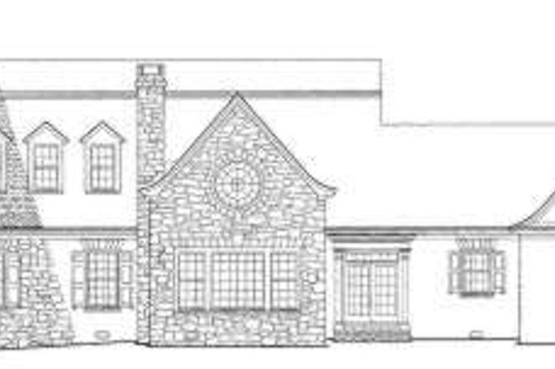 House Blueprint - Exterior - Rear Elevation for Colonial House Plan #137-219 - 4 bed, 5.5 bath