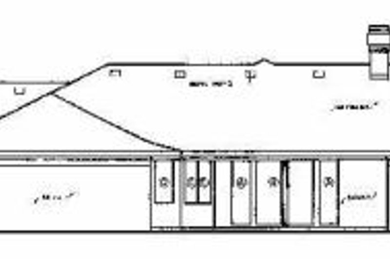 Home Plan - Exterior - Rear Elevation for Ranch House Plan #45-194 - 3 bed, 2 bath