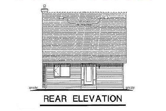 Exterior - Rear Elevation for Country House Plan #18-2001 - 3 bed, 2 bath