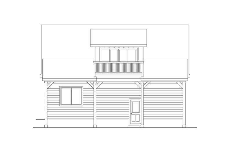 Home Plan - Exterior - Other Elevation 2 for Craftsman House Plan #124-1478, 1 bath