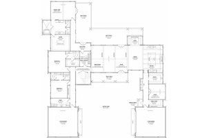 Floor Plan - Main Floor for Farmhouse House Plan #1096-181 - 4 bed, 4.5 bath