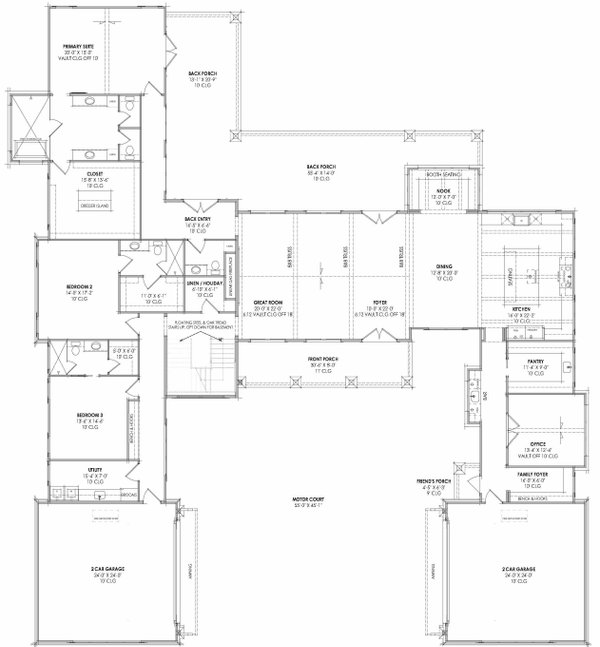Farmhouse Floor Plan - Main Floor Plan #1096-181