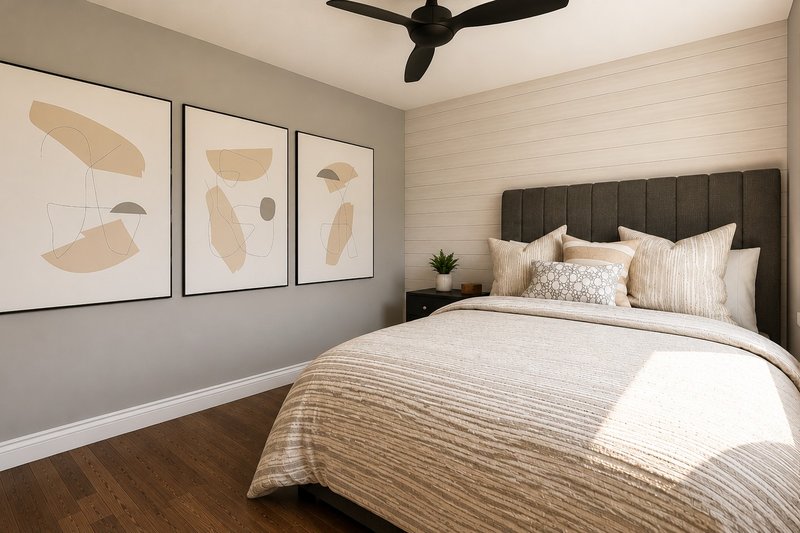 Architectural House Design - Interior - Bedroom for Modern House Plan #1064-496 - 2 bed, 2 bath