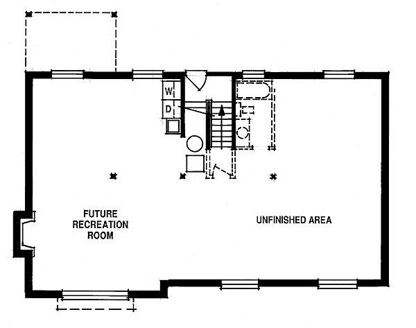 Traditional Floor Plan - Lower Floor Plan #47-243
