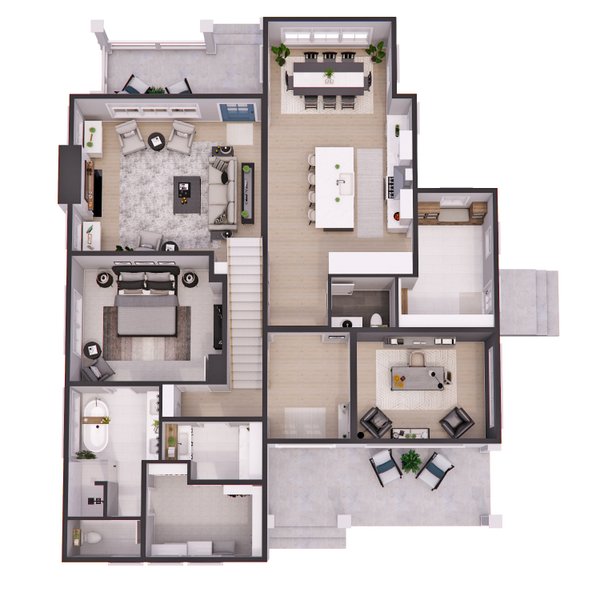 Farmhouse Floor Plan - Main Floor Plan #51-1274