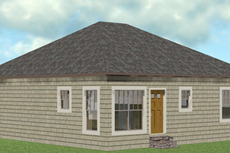 Architectural House Design - Exterior - Rear Elevation for Cottage House Plan #44-178 - 2 bed, 2 bath