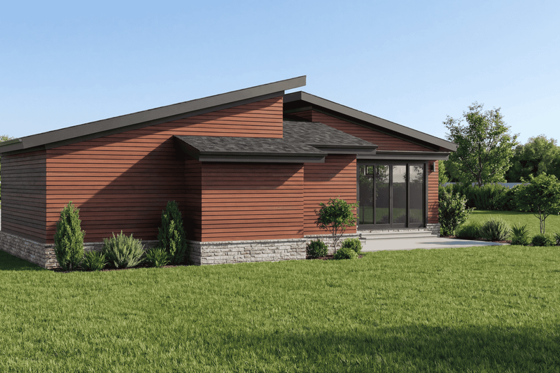 Home Plan - Exterior - Rear Elevation for Modern House Plan #923-457 - 3 bed, 2.5 bath