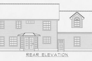 Exterior - Rear Elevation for Country House Plan #112-128 - 3 bed, 2.5 bath