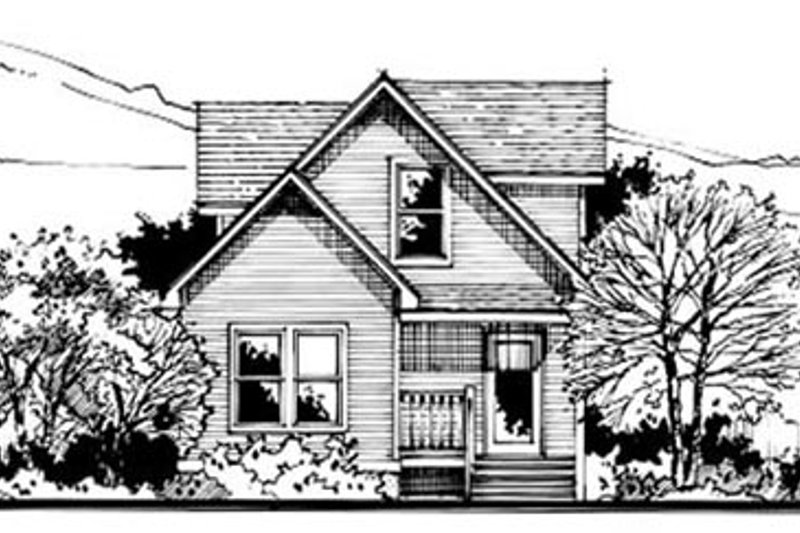 House Blueprint - Country Exterior - Front Elevation Plan #50-234