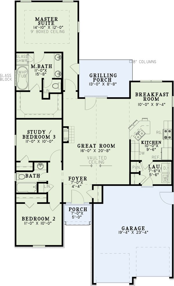 Home Plan - Ranch Floor Plan - Main Floor Plan #17-2986