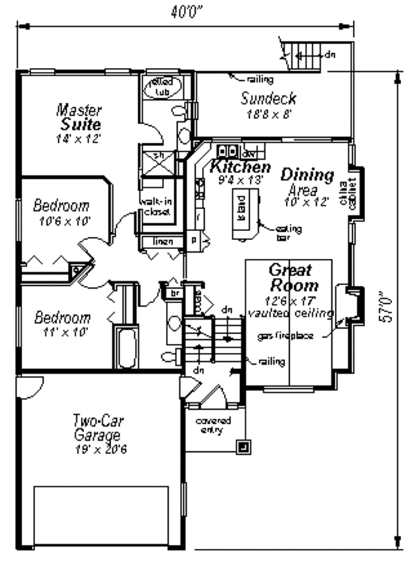 Bungalow Floor Plan - Main Floor Plan #18-9539