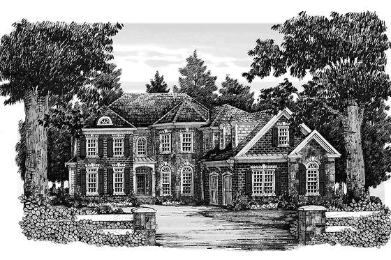 Exterior - Front Elevation 3 for Traditional House Plan #927-322 - 4 bed, 3.5 bath