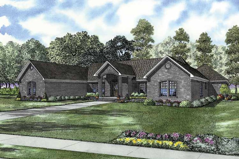 Home Plan - Exterior - Front Elevation 3 for Contemporary House Plan #17-2843 - 3 bed, 3 bath