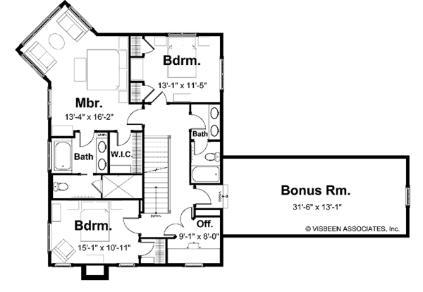 Architectural House Design - Craftsman Floor Plan - Upper Floor Plan #928-75