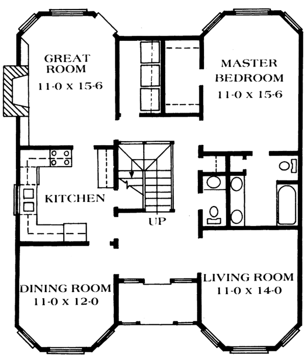 Architectural House Design - Victorian Floor Plan - Main Floor Plan #1014-7