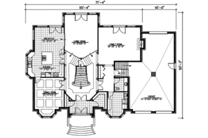 Floor Plan - Main Floor for European House Plan #138-289 - 4 bed, 2.5 bath