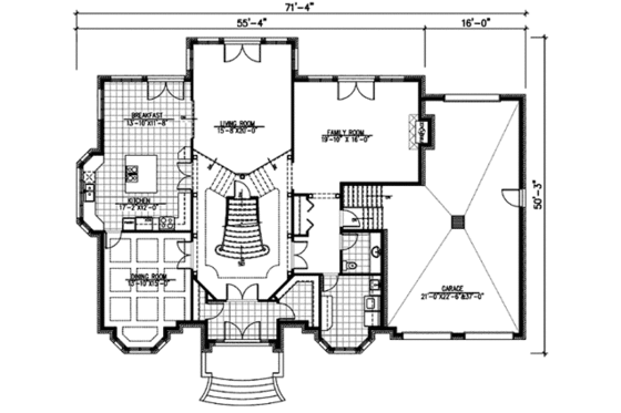 Floor Plan - Main Floor for European House Plan #138-289 - 4 bed, 2.5 bath