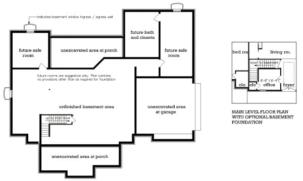 House Plan Design - Optional Basement