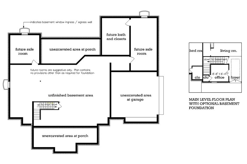 Architectural House Design - Optional Basement