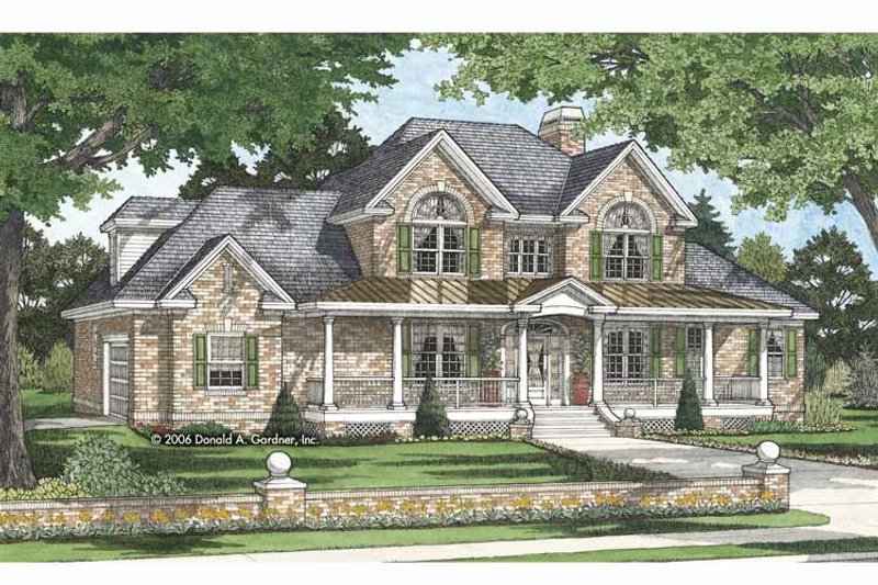House Plan Design - Exterior - Front Elevation 3 for Traditional House Plan #929-817 - 5 bed, 4 bath