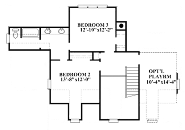 Home Plan - Colonial Floor Plan - Upper Floor Plan #991-26